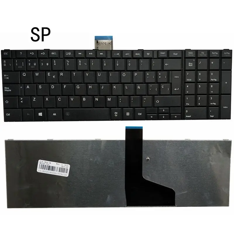 US/SP KEYBOARD FOR Toshiba Satellite C850 C855D C850D C855 C870 C870D C875 C875D L870 L875 L875D L850 L850D P850 L855 L850 T02B