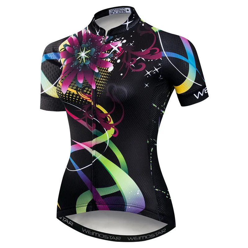 Weimostar Women\'s Cycling Jersey Shirt Summer Short Sleeve Bicycle Clothing Tops Pro Team MTB Bike Jersey Tops Maillot Ciclismo