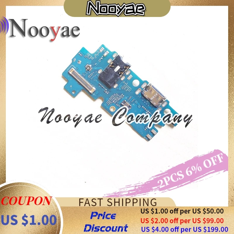 Novaphopat For Samsung A30S A307 A307F Micro USB Charger Charging Port Connector Flex Cable Mic Microphone Tracking