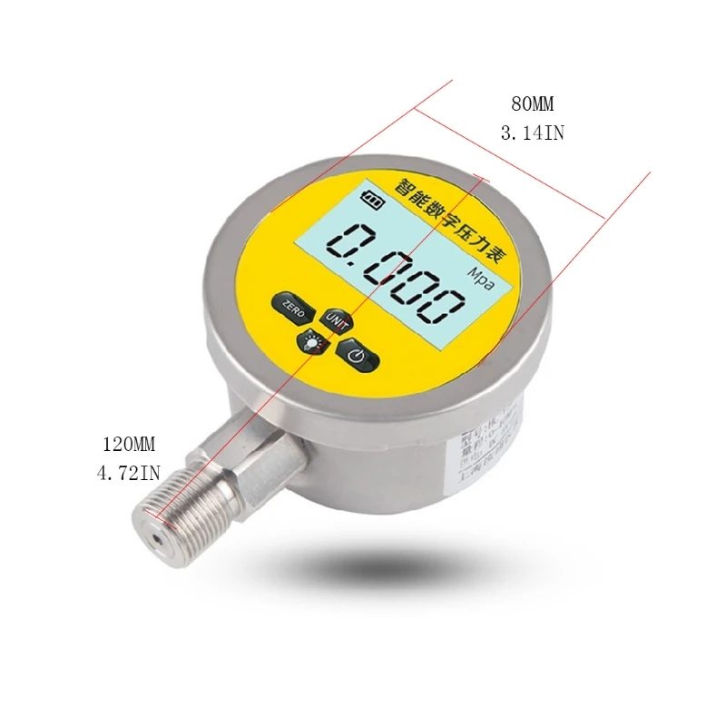 2024 New Digital Hydraulic Pressure Gauge 0-60MPa 5 Units 3.15\