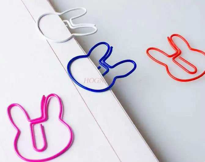 6pcs Cute Rabbit Paper Clip Paper Clip Color Paper Clip Paper Clip Pin