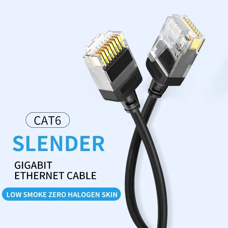 10M/15M/20M Cat6A Ethernet Cable Ultrafine Cat 6 UTP Router Cable Patch Cable Slim RJ45 Computer Networking LAN Cords 4 Colors