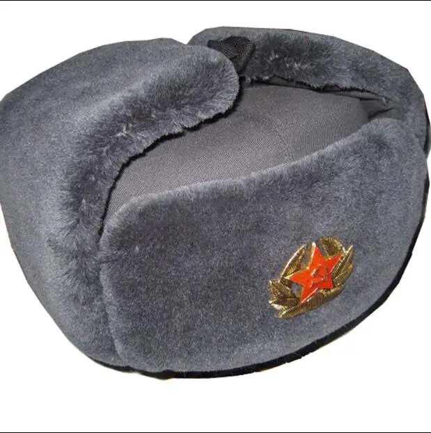 

Soviet Cap Military Lei Feng Winter Hat Bomber Vintage Men