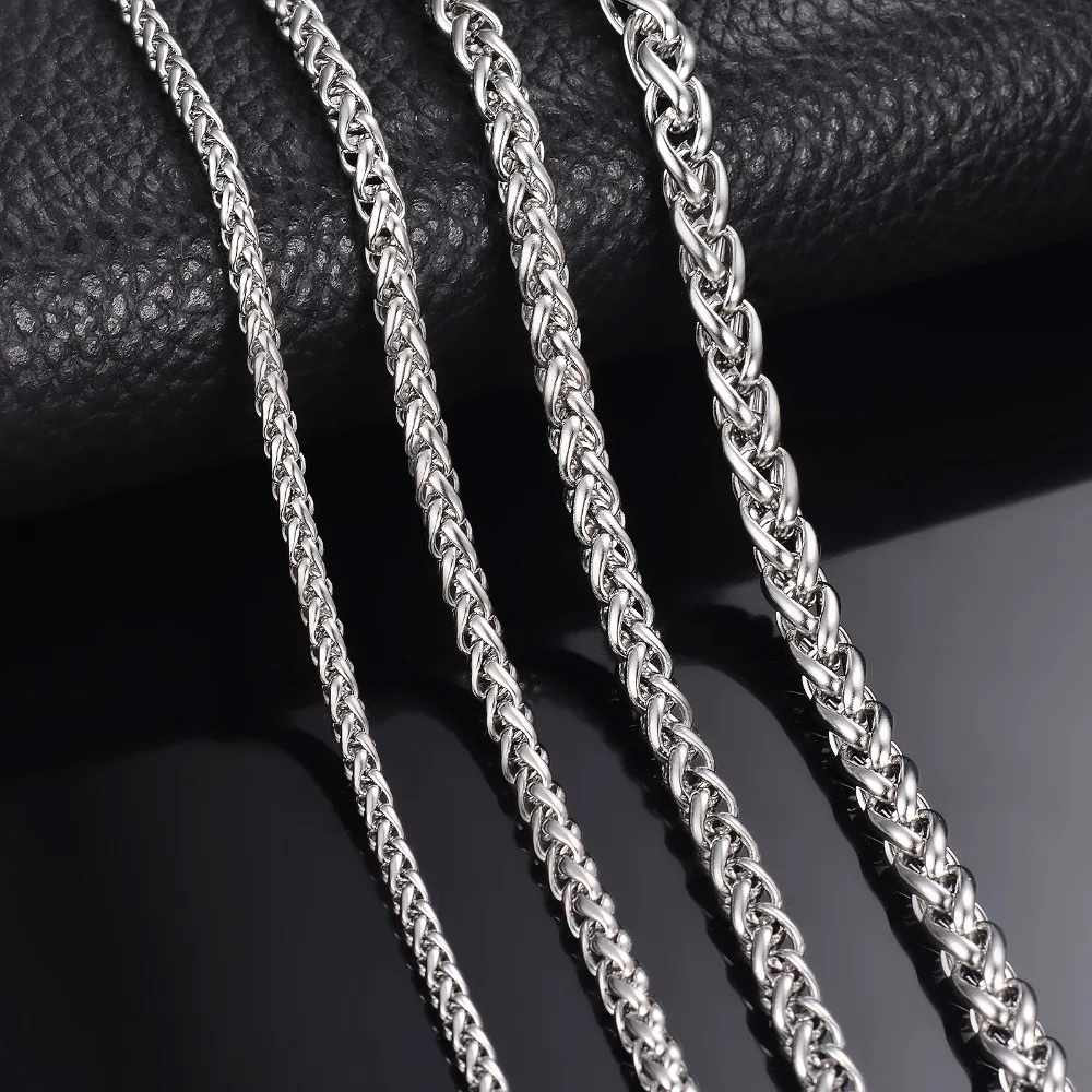 1 Stück Breite 2,5mm/3mm/4mm/5mm/6mm Kielgliederkette Halskette für Männer und Frauen Edelstahlkette – Detail 1