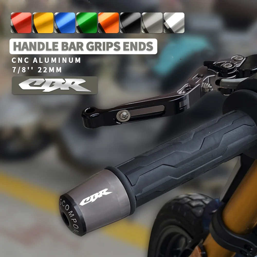 

Motorcycle 7/8" Handlebar Hand Grips Handle Bar End Cap Cover For HONDA CBR600RR CBR 600 RR 2003-17 CBR1000RR CBR 1000RR CBR650F