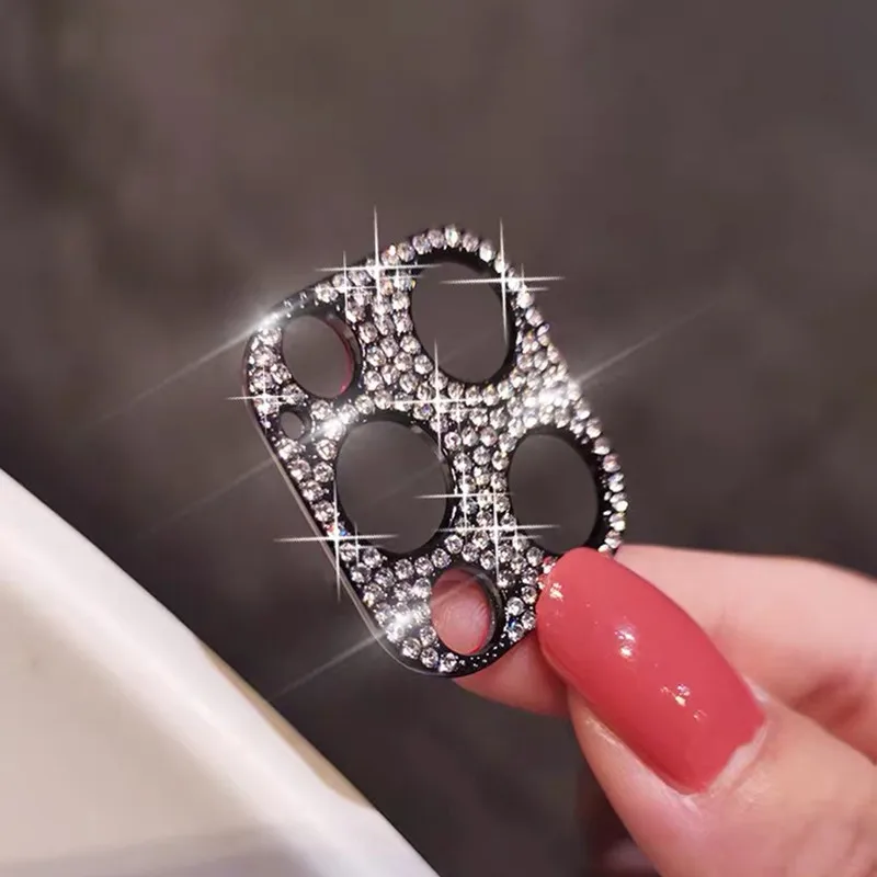 ダイヤモンドカメラレンズ保護フィルム用12プロマックスグリッタークリスタルlenプロテクターカバーiphone 11プロマックスガラスカバー