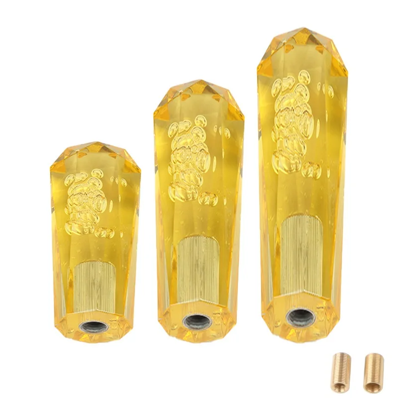 

10 15 20cm Car Yellow Transparent Stitching Multicolor Gear Shift Knob Crystal Bubble Gear Shift Knob Colorful Shifter Lever