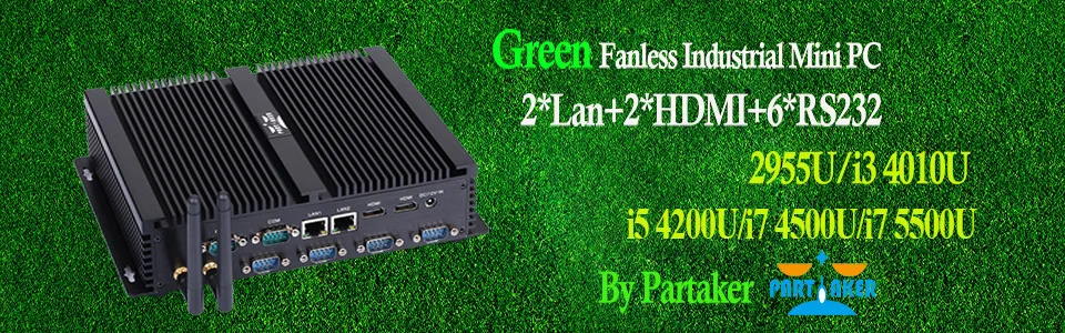 Partaker Mini PC Intel Core I5 1235U I7 1255U DDR5 RAM 4 x LAN TPM2.0 2 x DP 12~24V DC RS485 GPIO AGV AMR Industrial Compter IPC