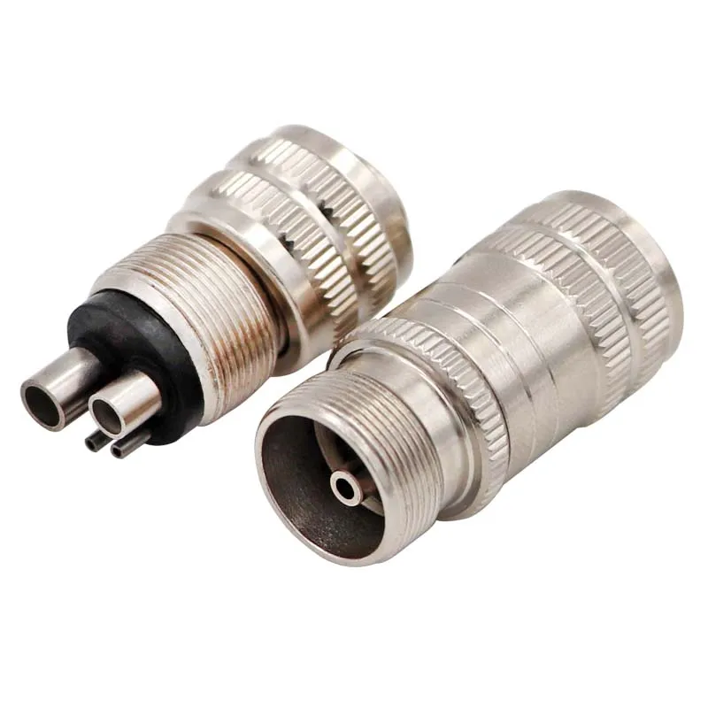 

2PCS Dental High Speed Handpiece Connector Turbine Adapter Changer Coupler Size 4 To 2/2 To 4 Holes Connector Dentist Equipment