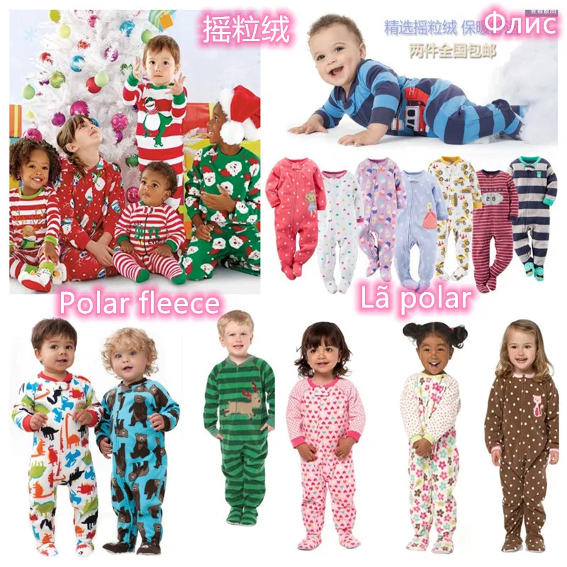 One-piece pajamas for children aged 3-10, pajamas for boys and girls, fleece one-piece suits, soft and warm.