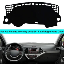 Car Inner Dashboard Cover Dash Mat Carpet For Kia Picanto Morning 2012 - 2016 Dashmat Dashboard Cover Sun Shade 2015 2014 2013