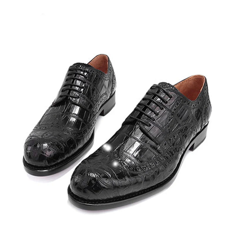 weitasi  new arrival  crocodile men shoes pure manual  fashion  business  leisure  men formal shoes  Men shoes