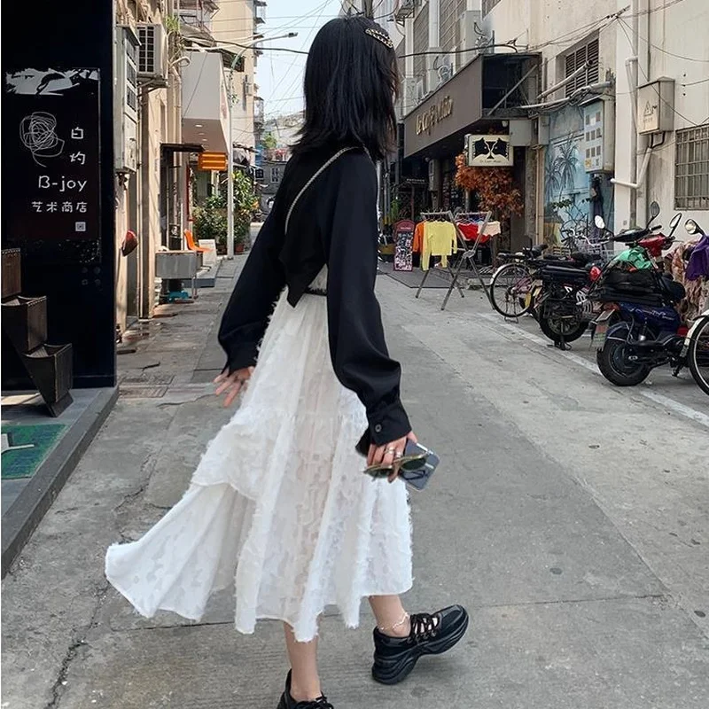 Women Black Shrugs Long Sleeve Single Button Irregular Fashion Summer Sun-proof Tops Poncho Female All-match Shawls Korean Style