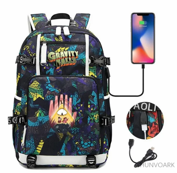 Gravity Falls Backpack Waterproof Teenagers SchoolBag Large Capacity Travel Bagpack Casual Bookbag For Teenages Laptop Mochilas