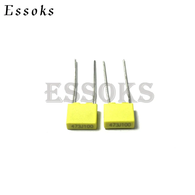 20PCS Correction capacitor 100V 47NF 100V473J 473 473J 0.047UF Pitch 5mm Polypropylene Safety Plastic Film capacitors