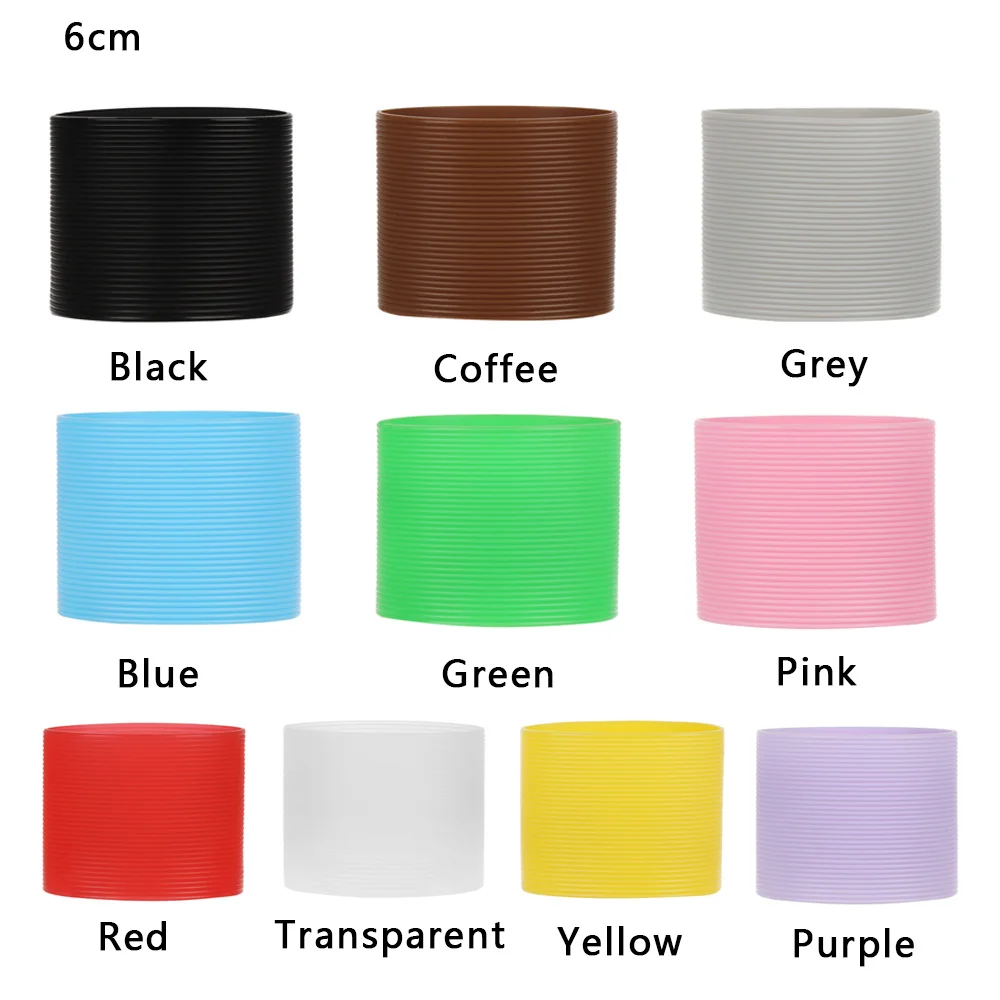 Silicone Cup Sleeve Heat Insulation Bottle Sleeves Non-slip Mug Sleeve Glass Bottle Cover For Mugs Ceramic Coffee Cups Wraps