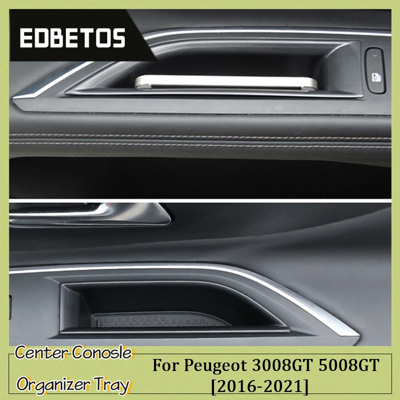 

Door Side Storage Box Fit For Peugeot 3008GT 5008GT Armrest Phone Container Door Organizer Handle Pocket Insert Glove Pallet