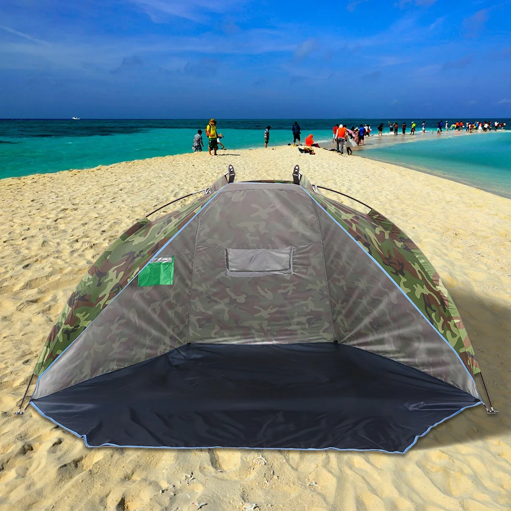 Tomshoo Outdoor Beach Tent Sunshine Shelter 2 Person Sturdy 170T Polyester Sunshade Tent for Fishing Camping Hiking Picnic Park