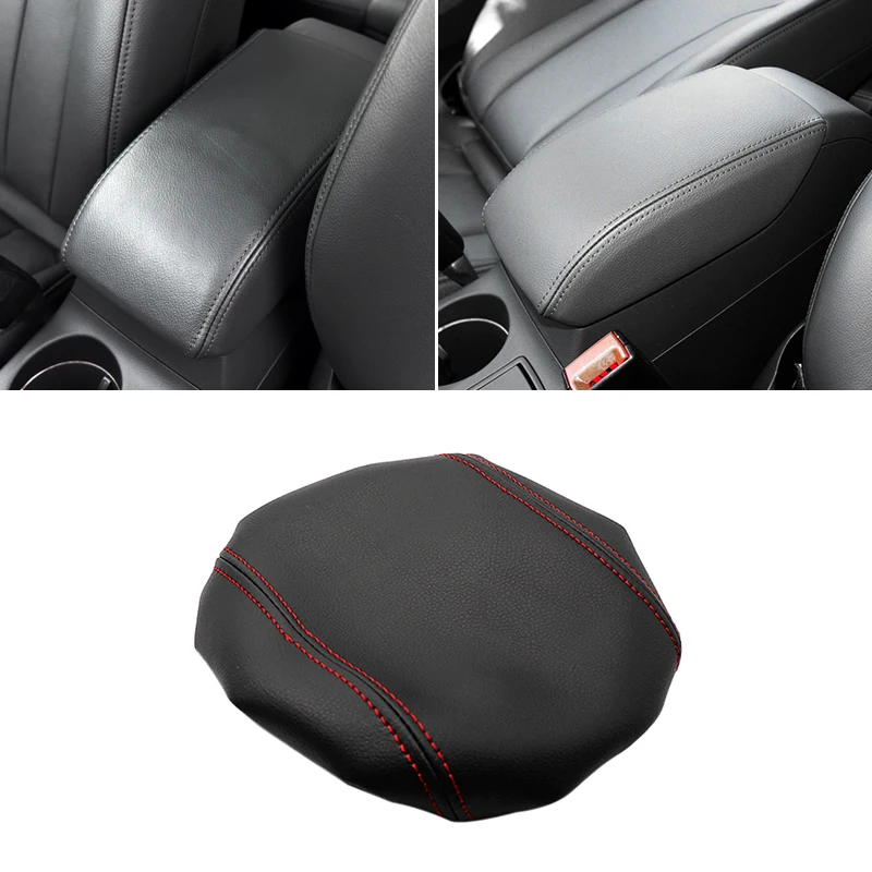 Armrest Leather Cover For Audi Q3 2013 2014 2015 2016 2017 2018 Car Interior Center Control Armrest Box Elastic Band Cover Trim