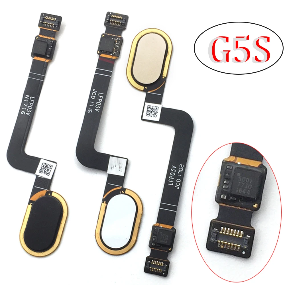 New For Motorola Moto G5S / G5 Plus Home Finger Reader Fingerprint Reader Sensor Home Button Flex Cable