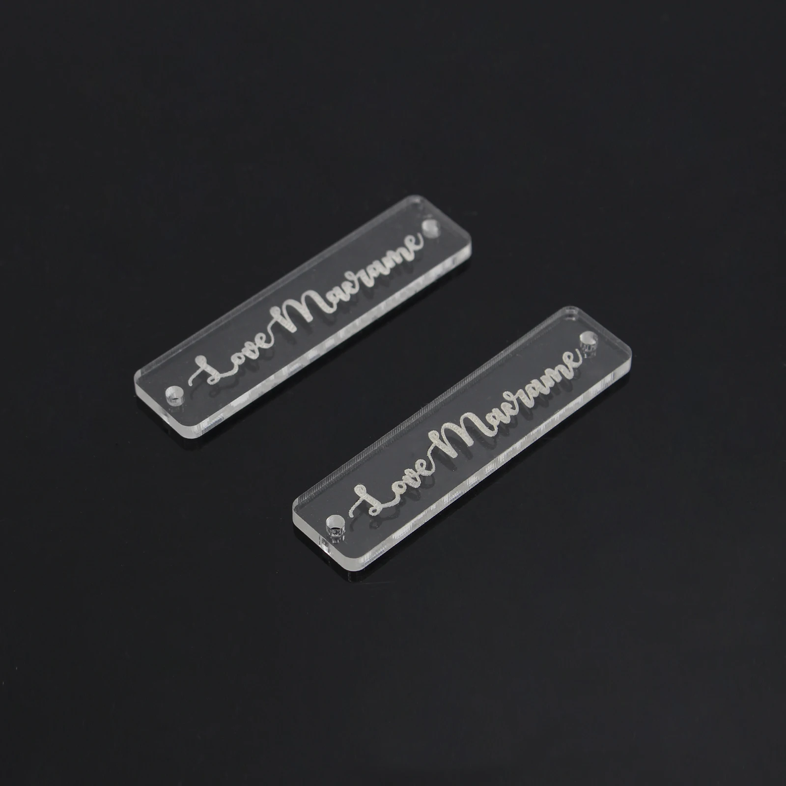 50Pcs Personalized Tags Engraved Acrylic Mirror Tags Clothing Tags Sew On Acrylic Labels Custom Design Size For Box Labels Decor