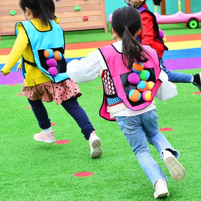 Chaleco de juego para deportes al aire libre para niños, chaleco de Jersey pegajoso, chaleco con bola pegajosa, juguetes para lanzar para niños, juguete deportivo