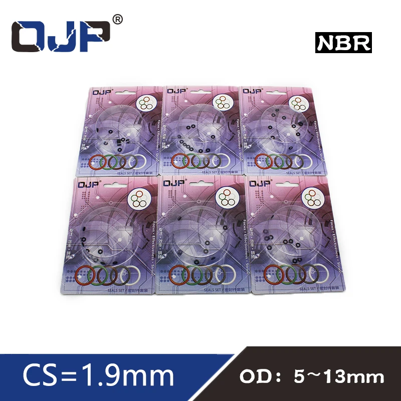 

O-ring Waterproof NBR seal O ring Boxed nitrile rubber Gask thickness CS 1.9mm OD5/5.5/6/6.5/7/8/8.5/9/10/10.5/11/11.5/12/13mm