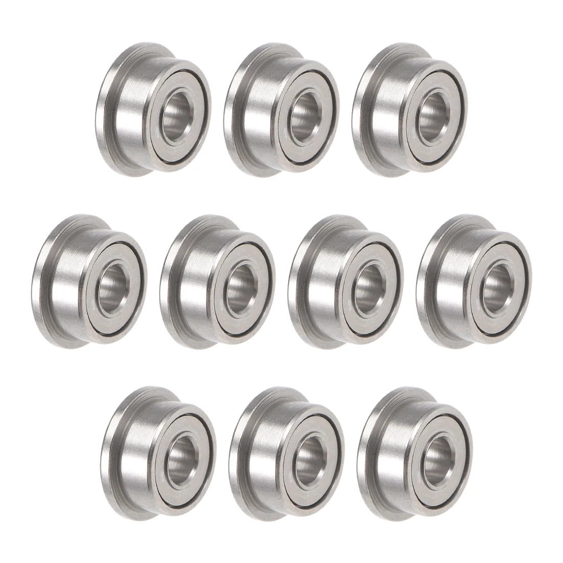 uxcell 10pcs MF52ZZ Flange Ball Bearing 2x5x2.5mm Full Complement Bearings