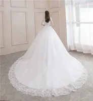 Best Selling 2024 Long Sleeve V Neck Lace Wedding Dress 2026 Vintage Bride Bridal Ball Gown Modest Wedding Dresses  Customized - Image 6