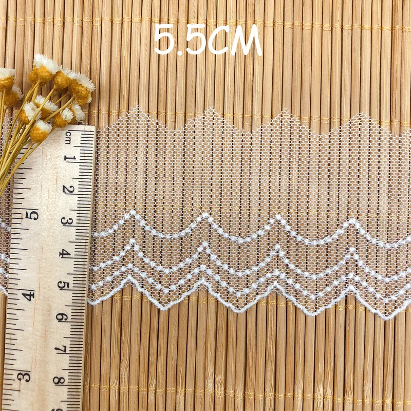 Embroidered Lace Fabrics Trim Ribbons Dress Handmade Sewing Material Garment Accessories