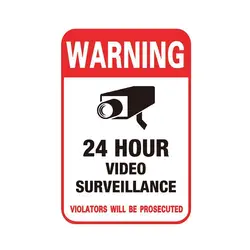 NEW Hot 1/5pcs Waterproof Sunscreen PVC Home CCTV Video Camera Surveillance Sticker Signs Decal Warning 2022 Alarm Security M5M6