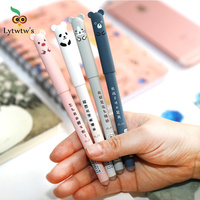 4 Pieces Cartoon Cute Kawaii Animals Bear Erasable Pen Creative School Office Gel Pens Suppliies Gift Stationery