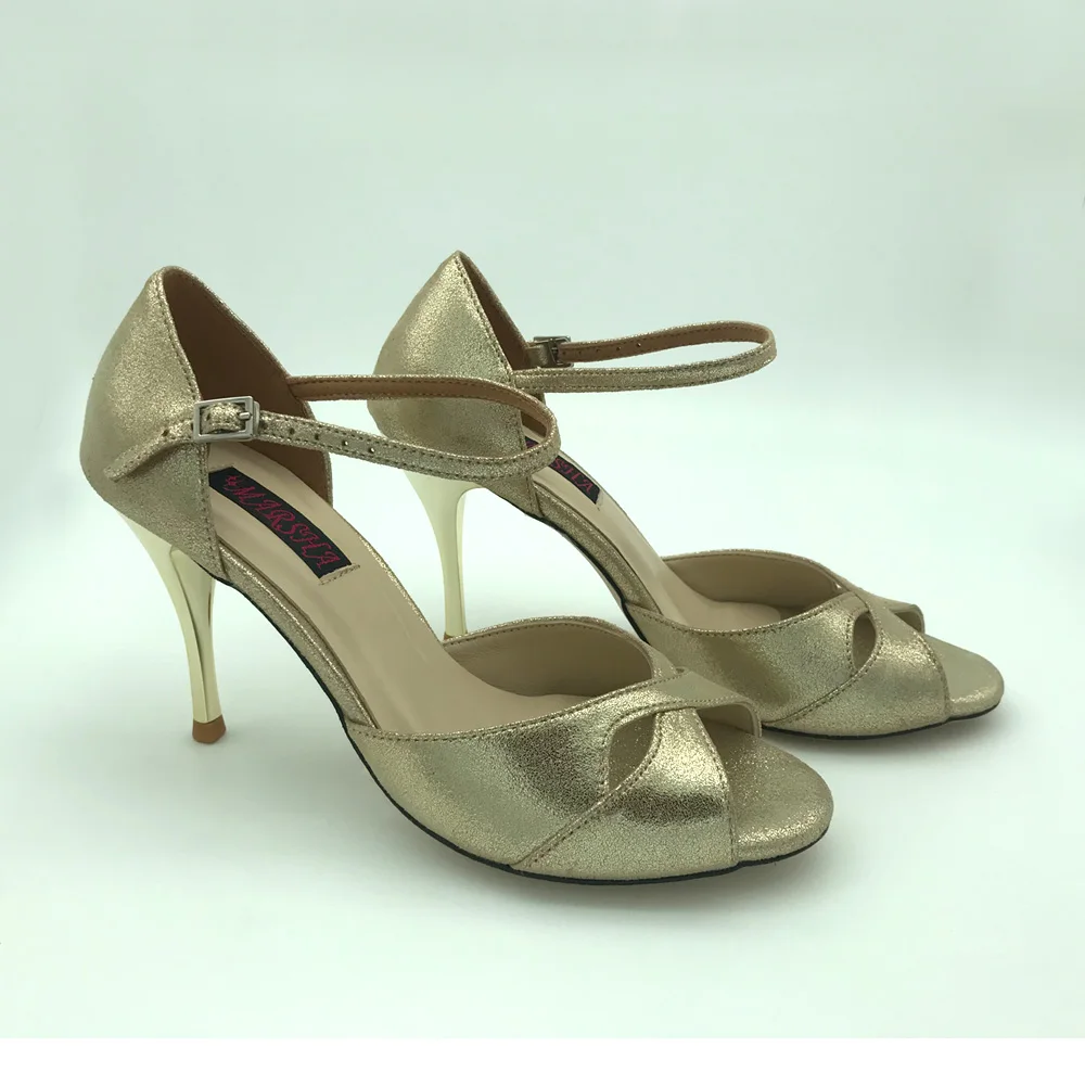 Zapatos de baile de Tango de Argentina para mujer, calzado Sexy de fiesta con suela de cuero, tacón alto, T6226LGLS, novedad