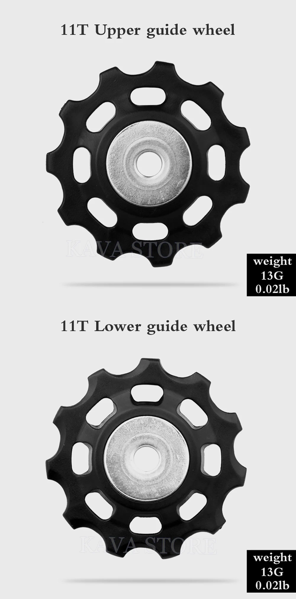 WUZEI Fahrrad Pulley 11T 12T 13T 14T 16T 17T Schaltwerk Pulley Rennrad jockey 7-12 Geschwindigkeit Guide Rad für Shimano SRAM – Detail 22