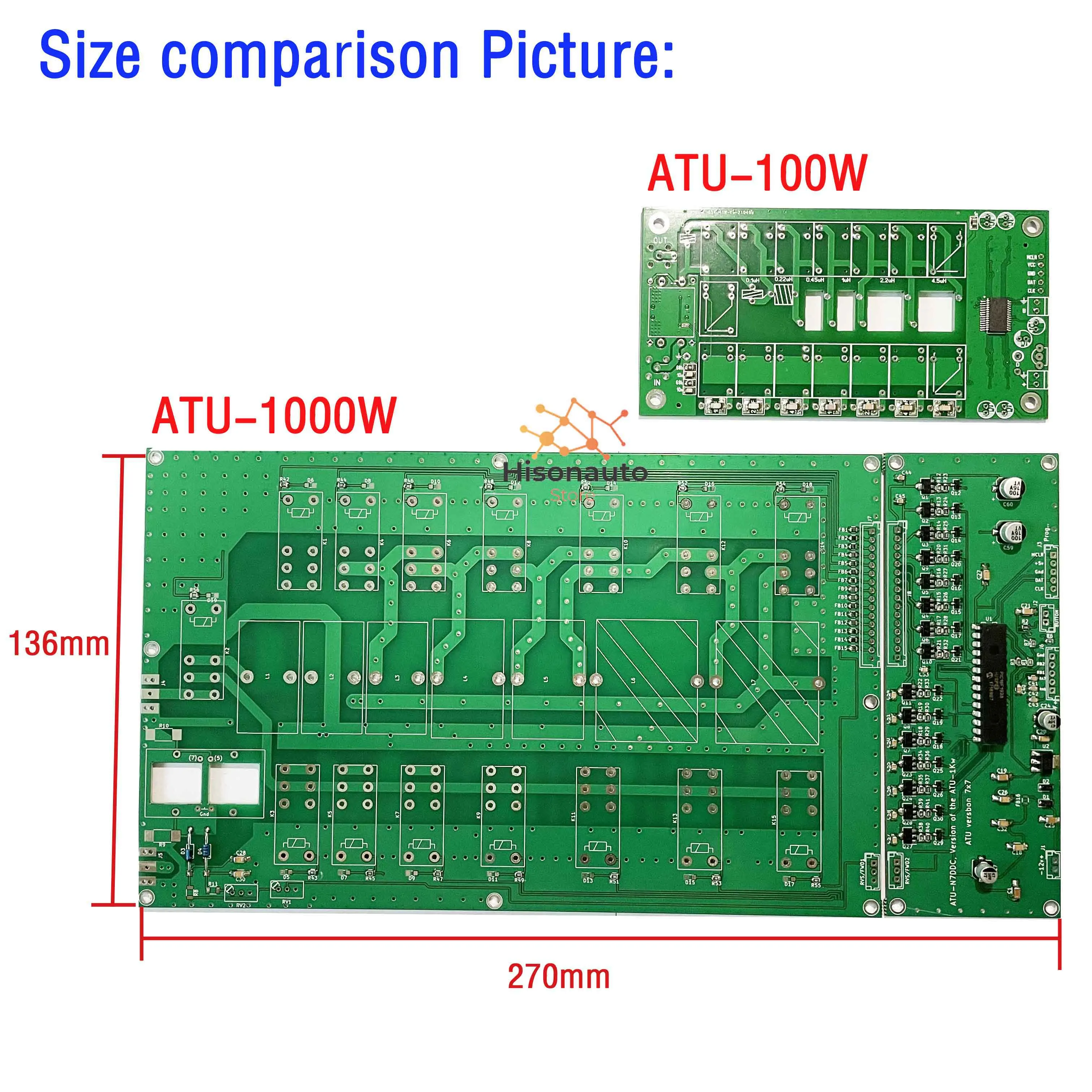 Sintonizador de antena automático, KIT de bricolaje, ATU-1000, atu1000, ATU-1KW, ATU1000W, 7x7 (ATU-1000W por N7DDC)