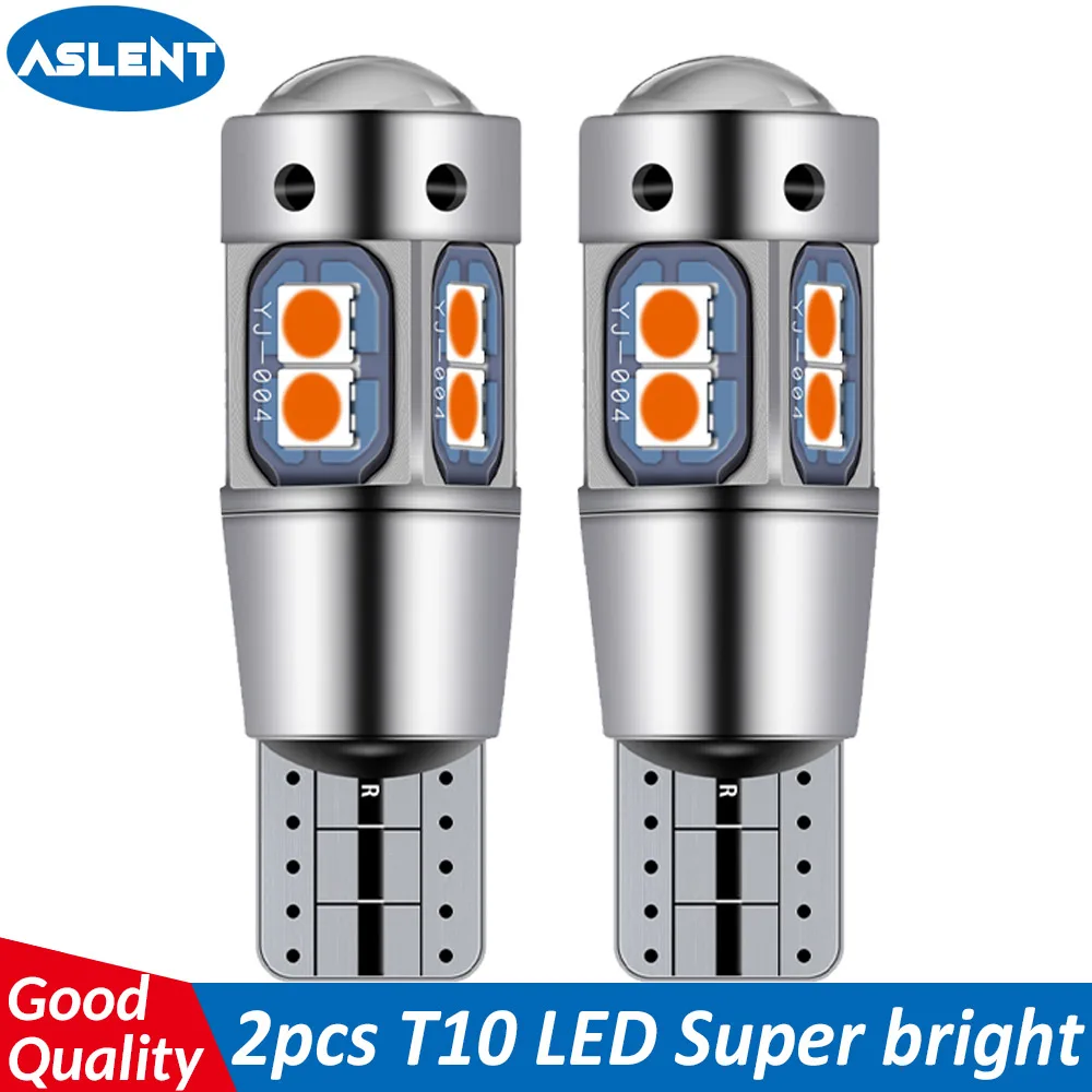 

ASLENT New T10 W5W Super Bright High Quality LED Wedge Parking Bulbs Car Dome Reading Lamps WY5W 168 501 Auto Turn Side Light