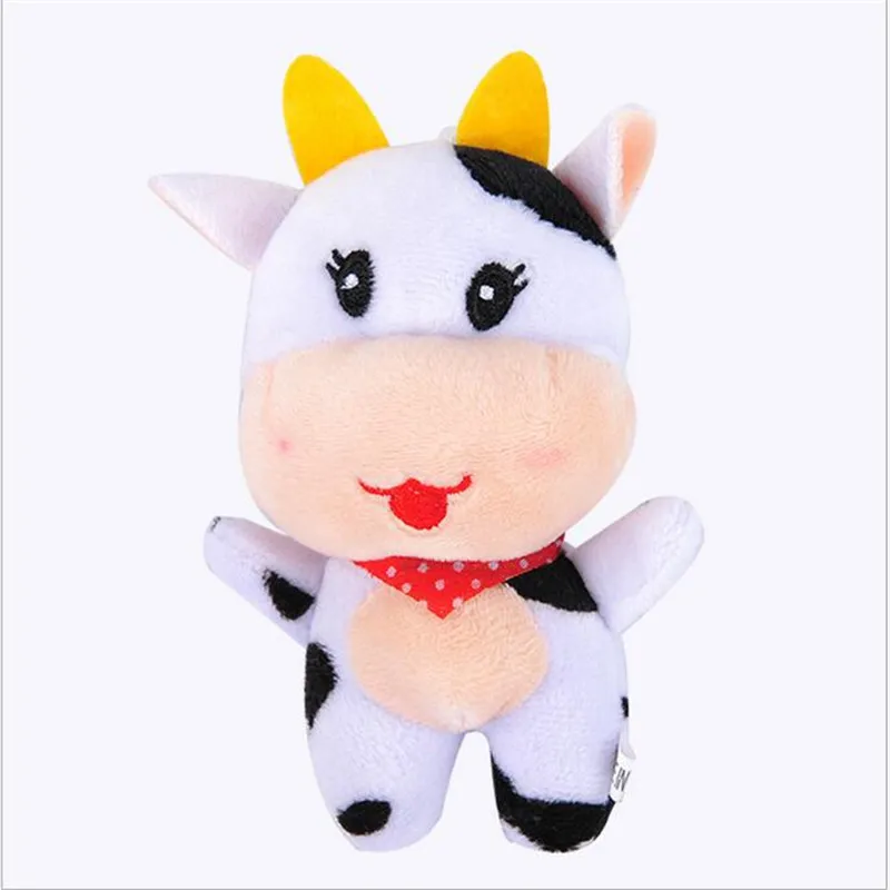 1PCS Cute Little Cow Plush Toy Bull Symbol Of  The Year Mascot  Pendant Stuffed Toys For Girls Gift Doll Grab Machine Doll 12cm