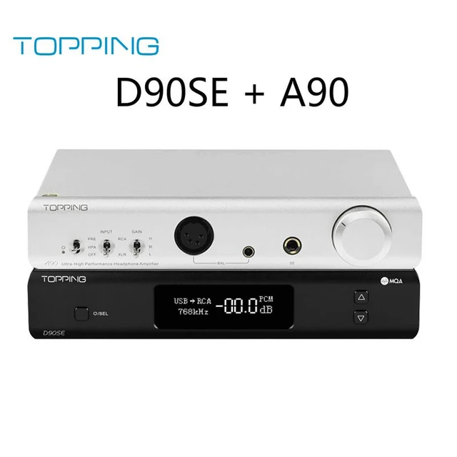 Topping D90se Mqa Decoder Dac + Topping A90 Headphone Amplifier Amp -  Digital-to-analog Converter (dac) - AliExpress