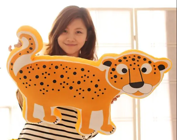 

large 70cm lovely leopard plush toy 3D Dimensional leopard sofa cushion zipper closure throw pillow birthday gift s0199