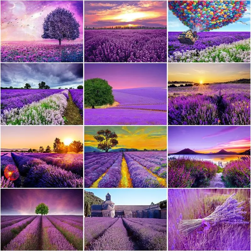 

RUOPOTY Acrylic Painting By Numbers For Adults With Frame Lavender Picture By Numbers Acrylic Paint On Canvas For Home Decors Ar