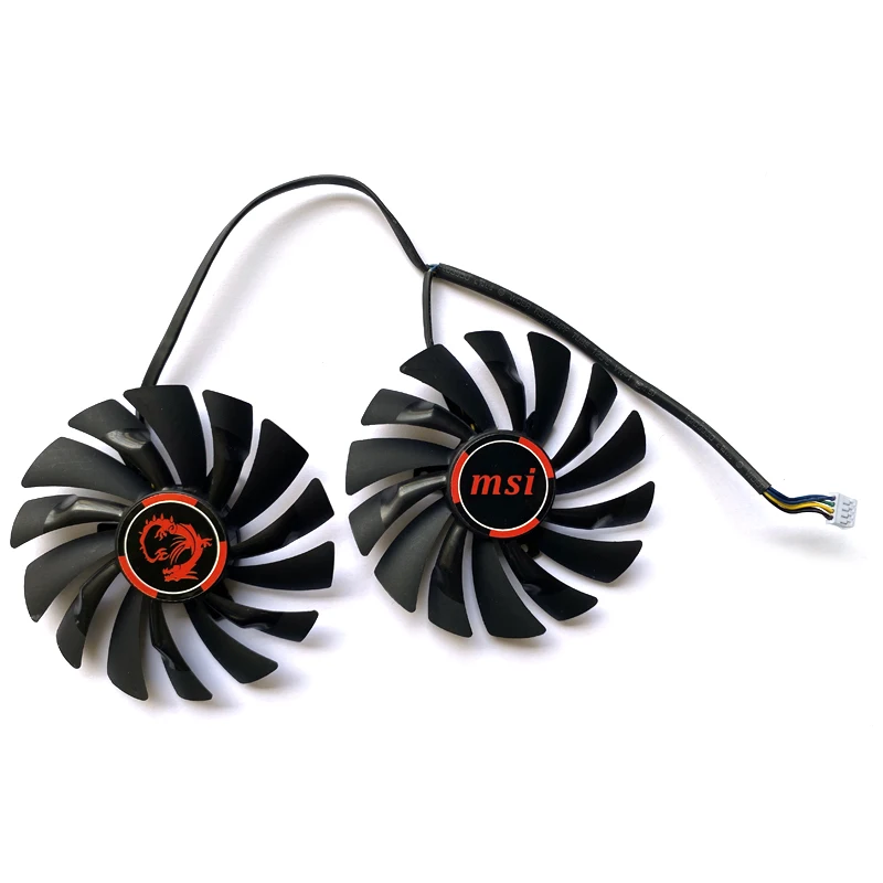 NEW 95MM 2PCS PLD10010S12HH 4PIN Cooling Fan  MSI R7 370 MSI-r7-370-gaming Video VGA Cards Video Card Fan Graphics Card Fans