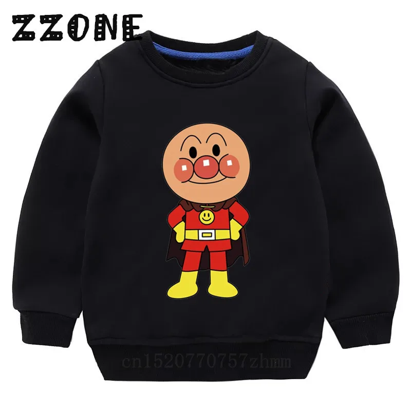 Children\'s Hoodies Kids Anpanman With Baikinman Cartoon Sweatshirts Baby Cotton Pullover Tops Girls Boys Autumn Clothes,KYT5254