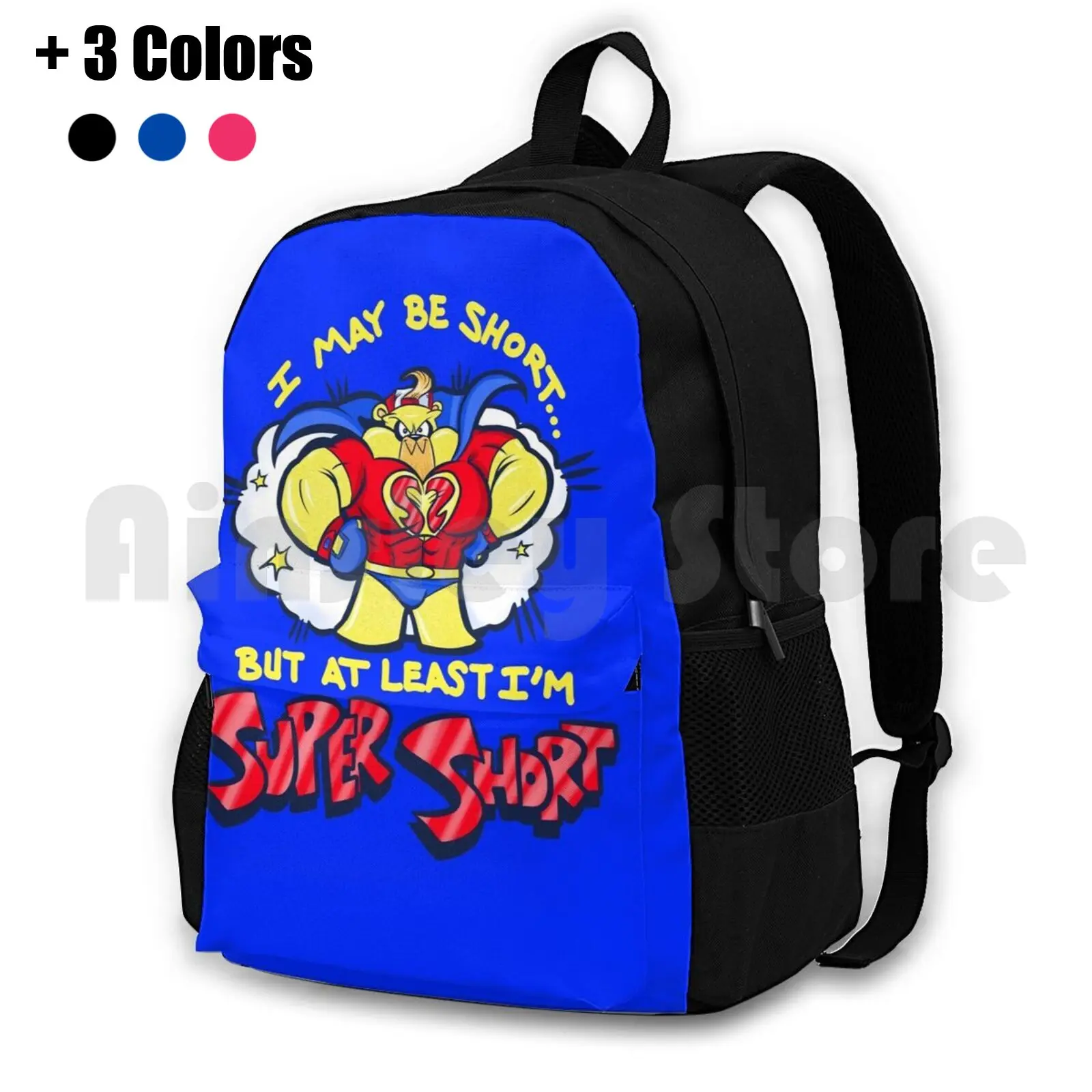 Super Short Outdoor Hiking Backpack Waterproof Camping Travel Super Short Bear Superhero Pride Bodybuilding Cute Muscles