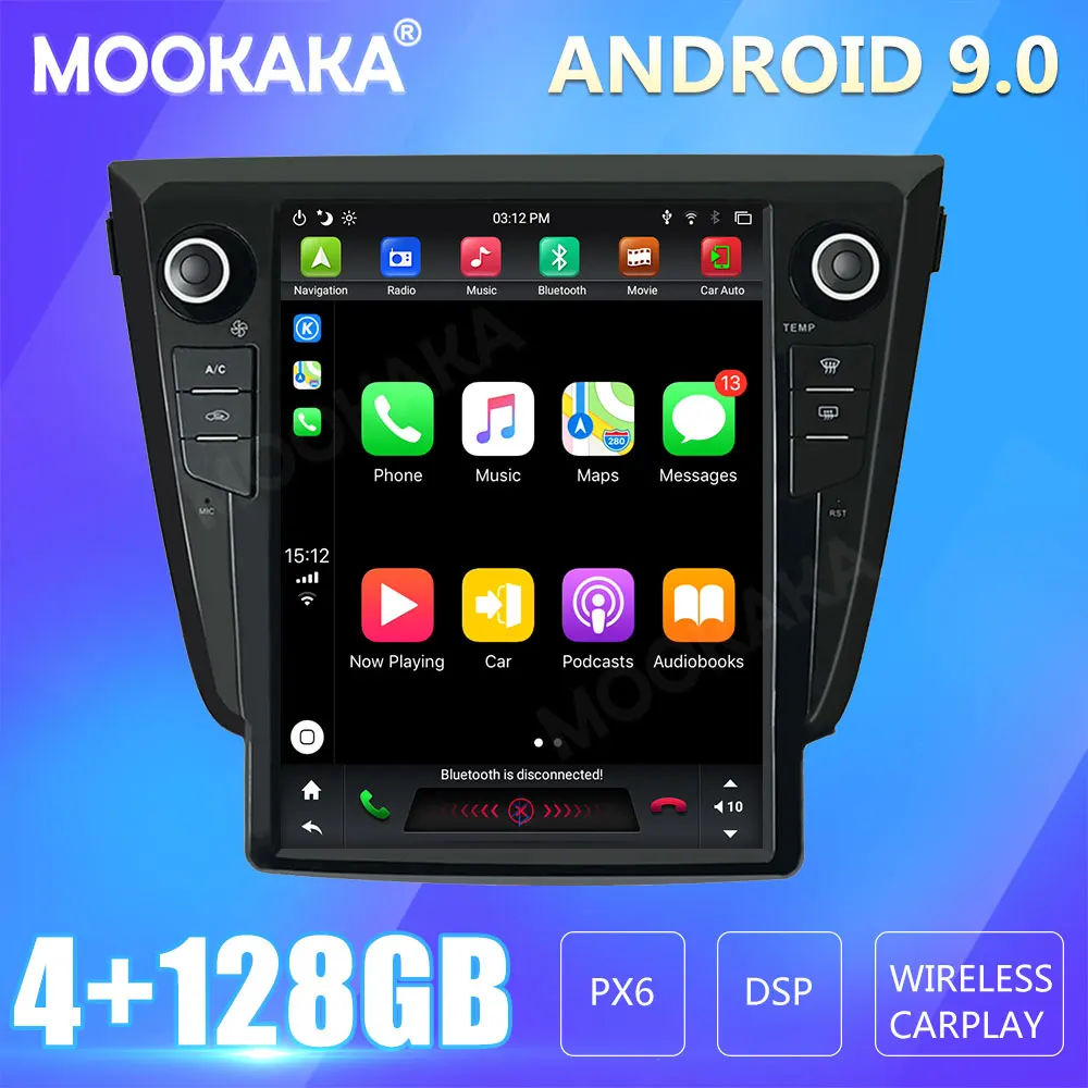 

Для Nissan X-TRAIL 2014-2017 Tesla Screen Android Px6 Автомобильный мультимедийный стерео плеер Carplay GPS навигация головное устройство DVD