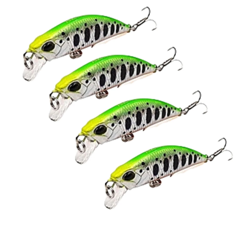 Tsurinoya 4PC 50mm 5g Sinking Minnow Künstliche Köder für Forelle Bass Fishing Wobbler Laser Hard Long Cast Angeln locken DW63