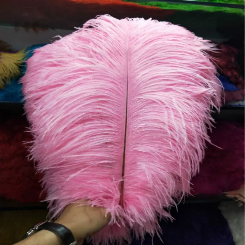 10pcs/lot Elegant Pink  ostrich feathers plumages 55-60cm 22- 24'' feathers wedding party supplies dancer decoration