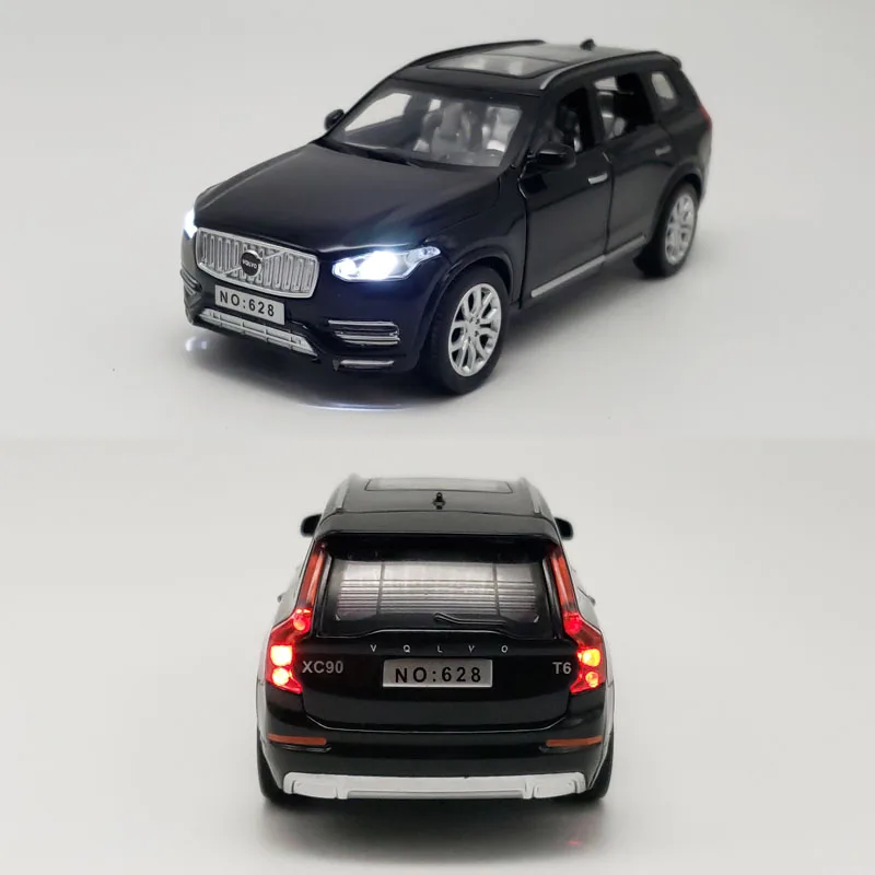 VOLVOs XC90 SUV coche de aleación, vehículo de juguete fundido a presión, colección de Metal, modelo de coche, juguetes de alta simulación para