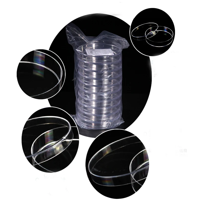 20 pieces/pack Lab Culture Dish Disposable Plastic Petri Dish Laboratory Equipment 60/70/90mm