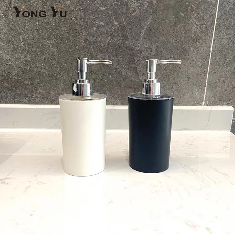 

320ML Plastic Liquid Soap Dispensers For Bathroom White Black Bottle Bathroom Accessories Lotion Storage Bottle