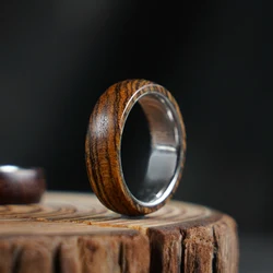 Sandalwood ring fashion male ins red sandalwood handmade custom engraved ring